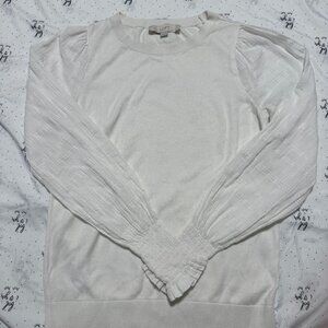 Loft Sweater (Mixed Material, White, XS)
